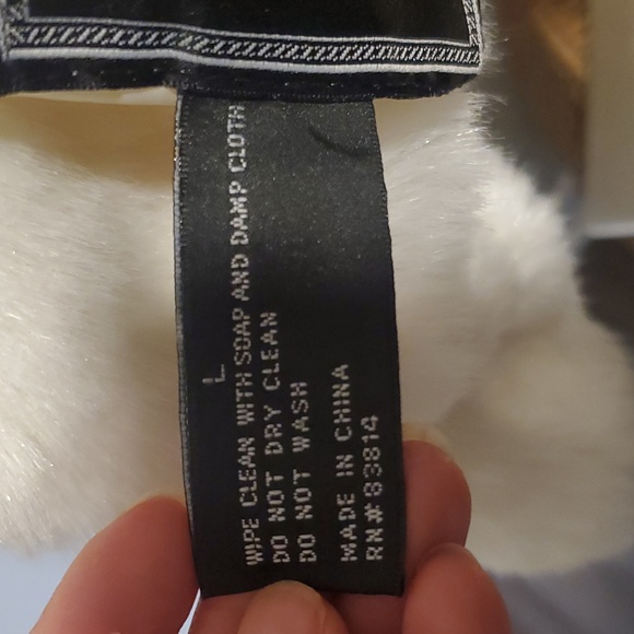 Carte Faux Fur Reversible Vest white  Size L - Picture 10 of 11